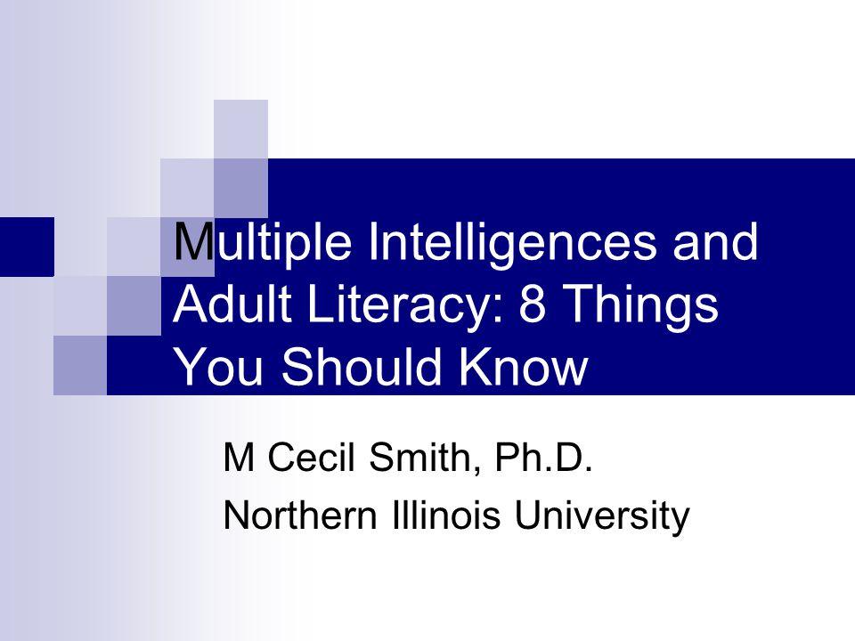 Multiple intelligences and adult literacy